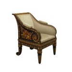 Syrian Mother of Pearl Inlaid Occasional-Chair