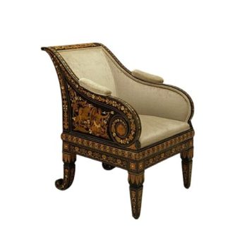 Syrian Mother of Pearl Inlaid Occasional-Chair