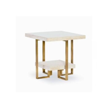 Tiered Radial Pattern Side Table