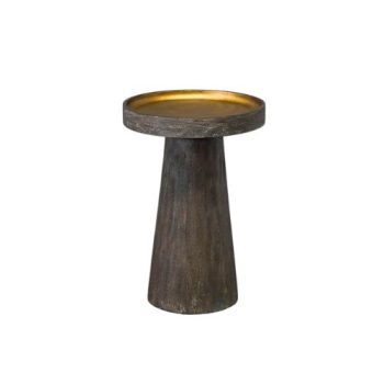 Modern Black Lacquered Wood Accent Table