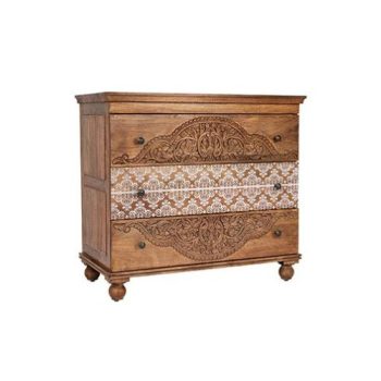 Tapestry Inlay Three-Drawer Chester
