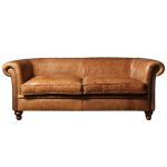 Knole Chesterfield Sofa with Exposed Wood Frame
