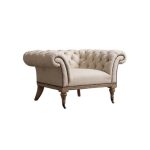 Modern Chesterfield Sofa with Metal Legs