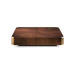 Arc Shape Black Lacquer Rose Gold Coffee Table