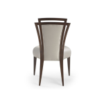 Oak Finish and Fabric Upholstered Dining Side Chair