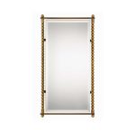 Leather-Wrapped Mirror