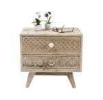 Haveli, Taj Floral-Carved Nightstand