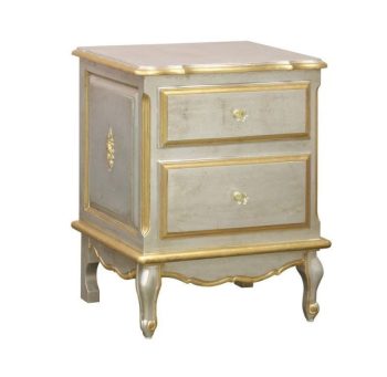 Modern Curved Nightstand with Drawer