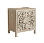 Elegant Two-Tone Campaign Style Nightstand