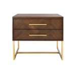 Oak & Shagreen 1 Drawer Bedside