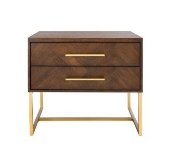 Oak & Shagreen 1 Drawer Bedside