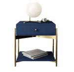 Hand-Carved Floral Accent Nightstand