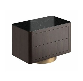 Modern Two-Tone Curved Nightstand