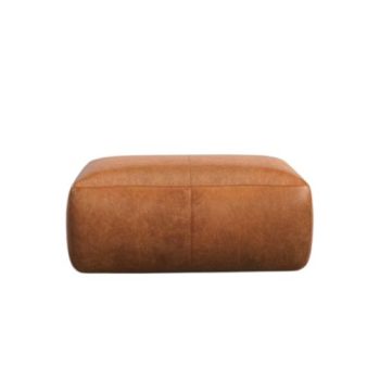 Leather Saddle Ottoman