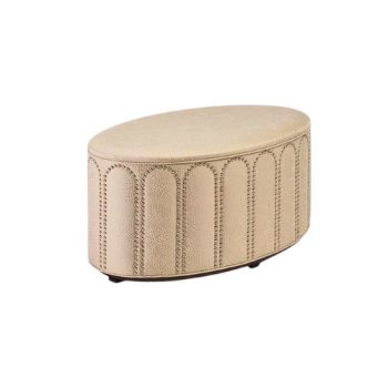 Leather Pouf Ottoman