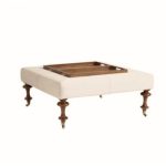 Full-Grain Genuine Italian Leather Ottoman