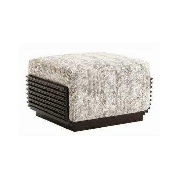 Round Woven Jute Ottoman with Storage and Pillows