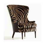Wingback Chair in Zebra Print